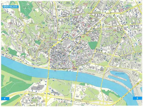 Infografika: Mapka Bratislavy s miestami vhodnými pre deti