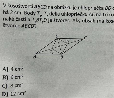 Infografika zobrazujúca vzťahy uhlopriečok v obdĺžniku, rovnobežníku a kosoštvorci