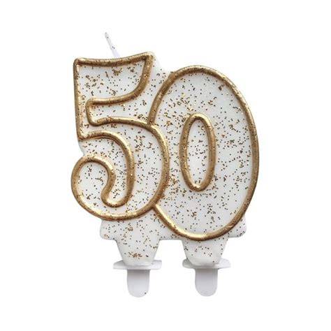 Tortová sviečka v tvare čísla 50