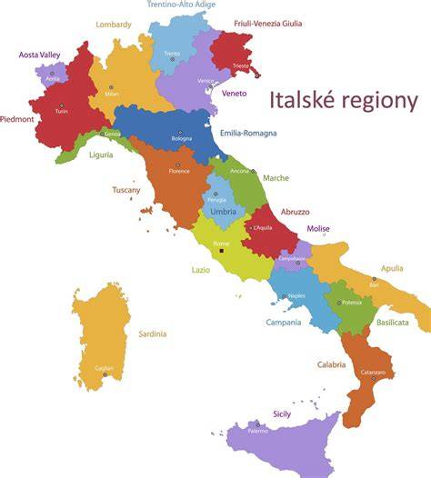Mapa regionov pestovania ryže v Taliansku
