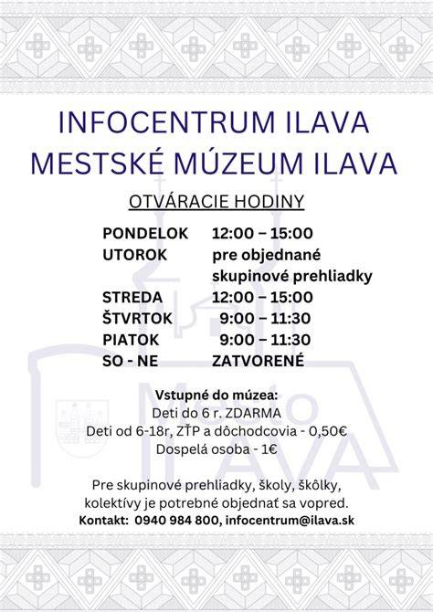 Infografika - Otváracie hodiny a dostupnosť