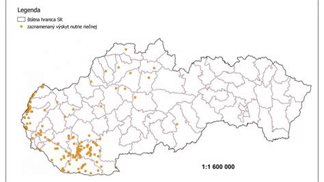 Mapa s vyznačenými lokalitami výskytu jeleňov a zverníc
