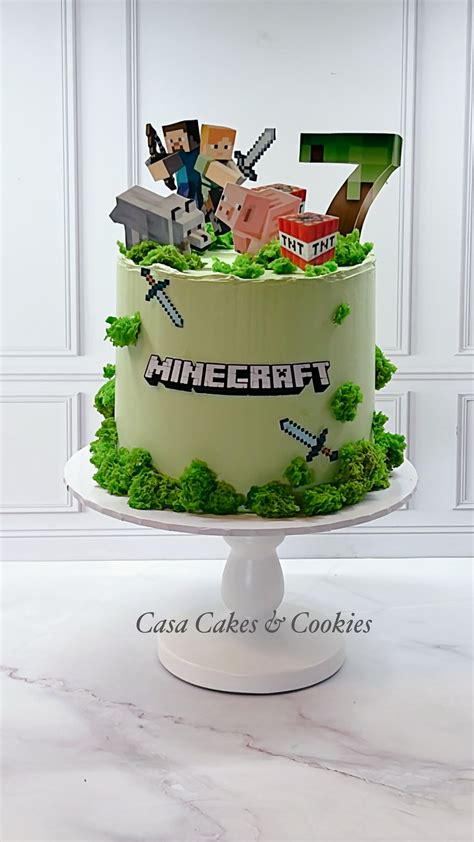 Torta s motívom Minecraft