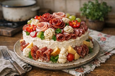 Slaná torta zo štyroch surovín - jednoduchá verzia
