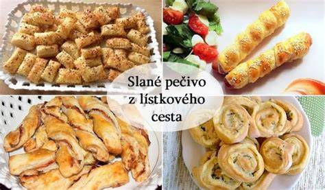 Infografika: Štýly slaných chuťoviek z lístkového cesta (zobrazuje typy plník a tvarov)
