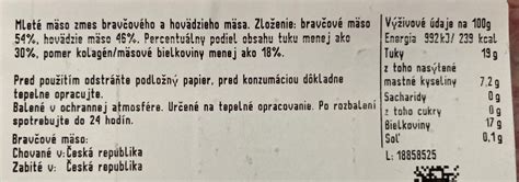 Nutričné hodnoty hovädzieho mäsa