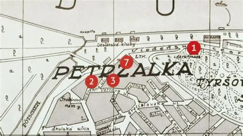 Mapa bratislavskej Petržalky s vyznačenou Šustekovou ulicou