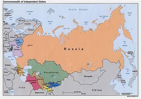 mapa Ruska