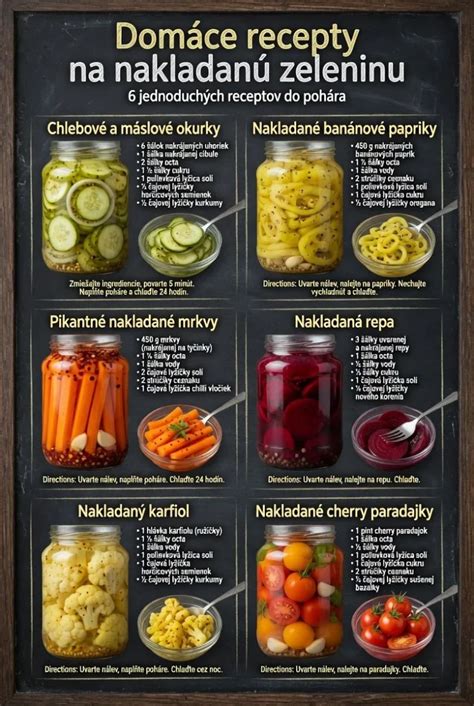 Tabuľka krátkych receptov na nakladanú cuketu: typ, ingrediencie, čas