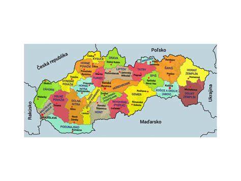Mapa Slovenska s významnými riečnymi regiónmi pre lov rýb
