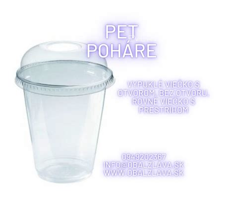 PET poháre a obaly