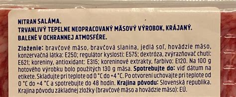 Porovnanie zloženia pravej a falšovanej salámy Nitran