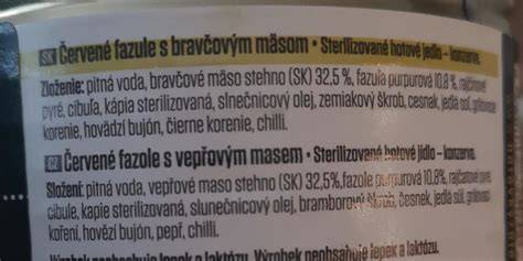 Tabuľka: Nutričné hodnoty sterilizovanej strukovej fazule