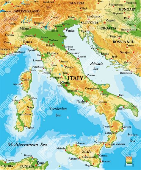Mapa regiónov Talianska s typickými ragú variantmi