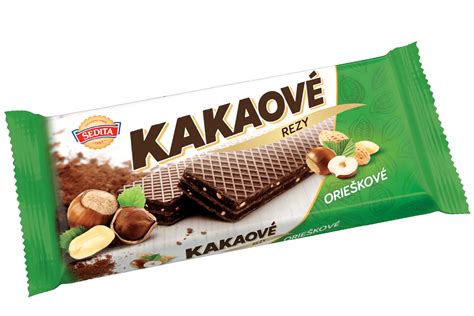 Obal kakaových rezov s orieškami
