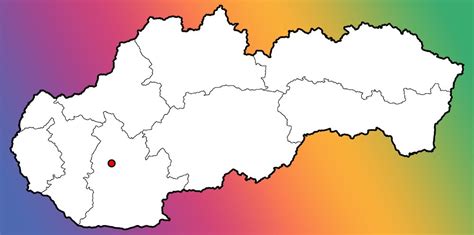 Mapa Slovenska s vyznačenou oblasťou výroby