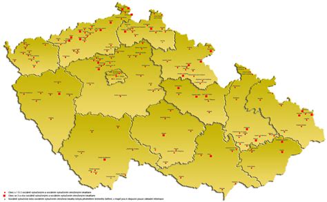 Mapa Dúbravky s vyznačenými lokalitami denných centier
