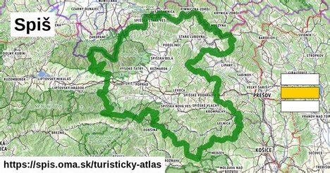 mapa regiónu Spiš