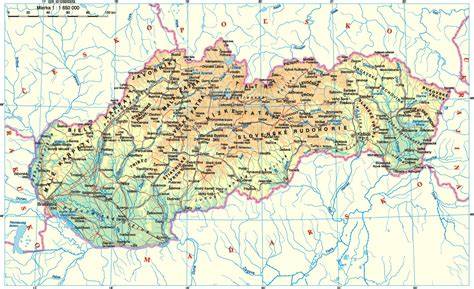 Mapa slovenských nárečí s regionálnymi názvami a špecifikami