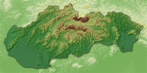 Mapa Slovenska s vyznačenou obcou Hubová