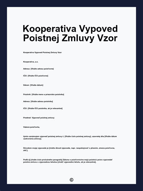 Ilustrácia výpovede zmluvy