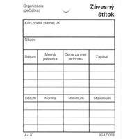 Štítok s informáciami o zázvore