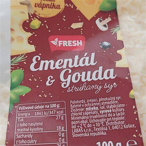 Infografika: Nutričné hodnoty Ementál & Gouda