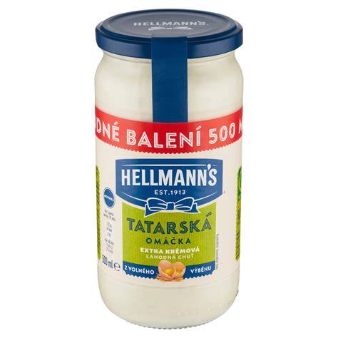 Garážový obrázok balenia Hellmann's dresingu v skle
