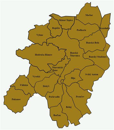 Mapa regiónu so sústreďovaním predajní mäsa v okolí Sniny