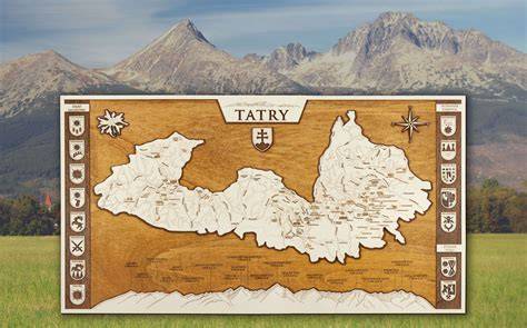 Mapa regiónu Nízkych Tatier a Bacúcha so značkou Starý mlyn