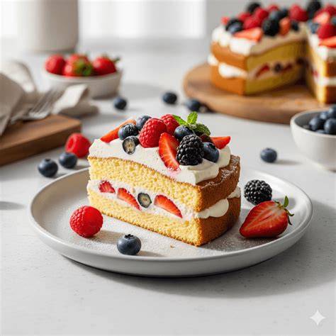 piškótová torta s mascarpone a čerstvým ovocím