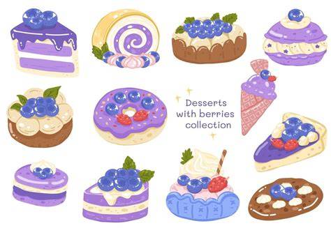 illustration of no-bake desserts with berries