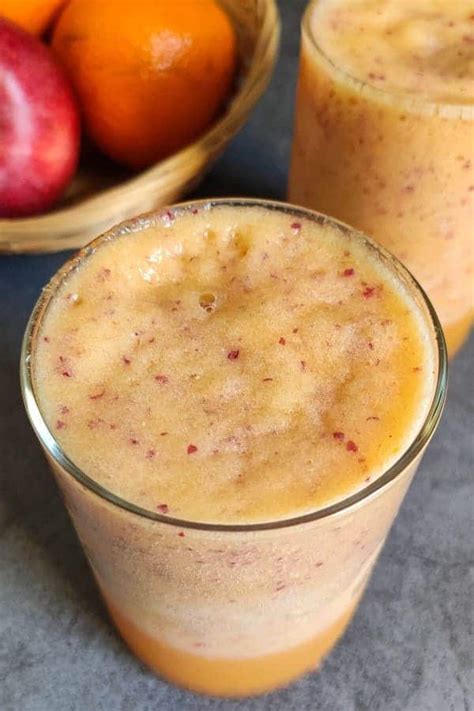 Infografika: Zloženie pomarančového smoothie s jablkom