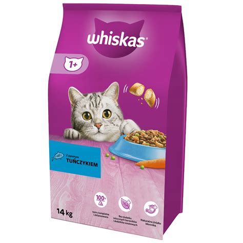 Ilustrácia mačky konzumujúcej granule Whiskas