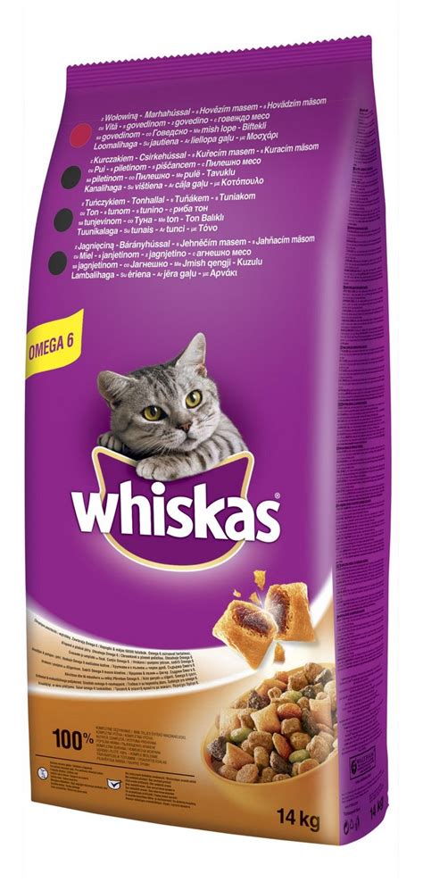 Obrázok balenia granúl Whiskas s hovädzím mäsom 14 kg
