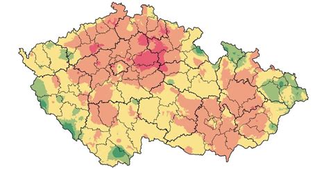 Mapa historického výskytu lososa v Čechách