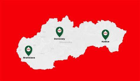 Mapa prevádzok s polohou v Bratislave