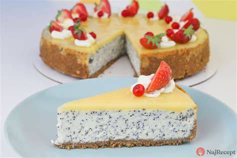 Makový cheesecake - korpus a vrstvy, vizuálna schéma prípravy