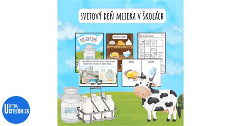 Plagát s motívom mlieka a kravičky