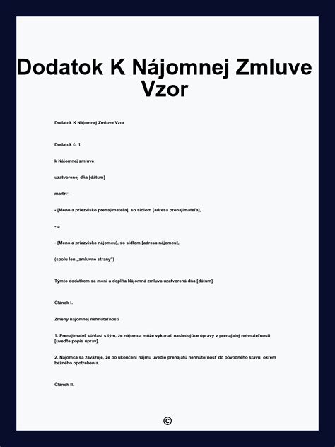 Ilustrácia dodatku k zmluve