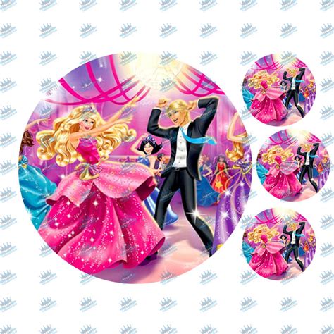 Obrázok jedlého papiera na tortu Barbie