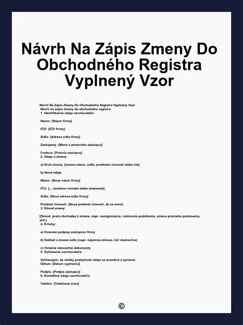 Ilustrácia procesného diagramu pre zápis zmien do obchodného registra