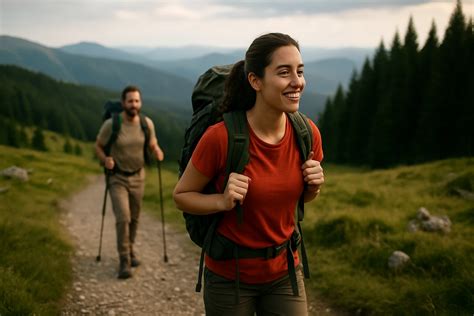 Osoby aktívne sa venujúce turistike v prírode.