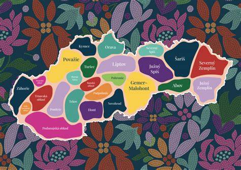 Mapa tradičných dekorácií a vzorov perníčkov po regiónoch