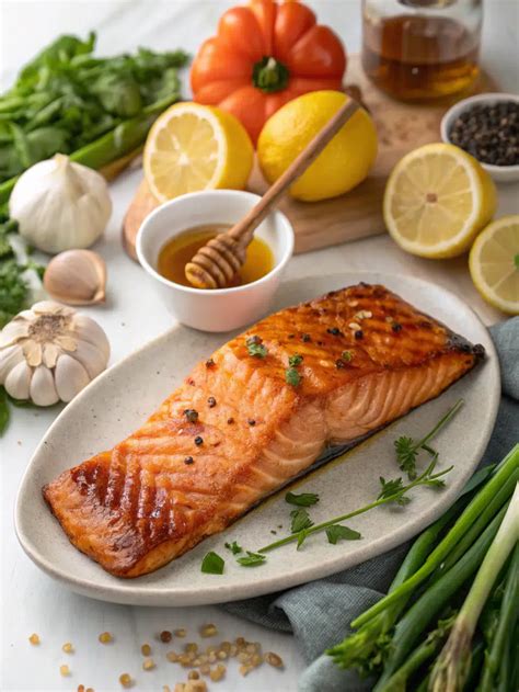 Schéma ingredients and steps for lemon-marinated salmon