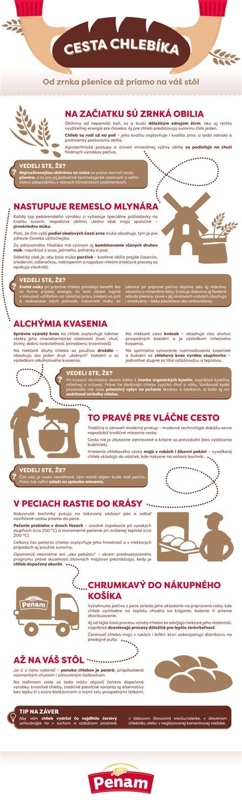 Infografika: Cesta pečiva od receptu k stolu