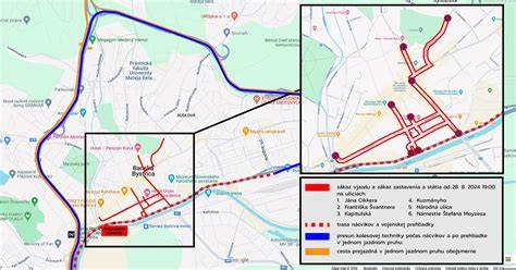 Mapa lokality s najbližšími dopravnými spojmi a parkoviskom