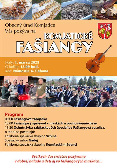 Komjatice centrum a pohľad na budovu