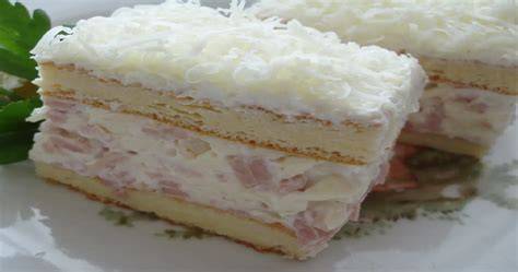 <tagimg>slaná torta z toastového chleba so syrom a šunkou