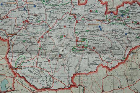 Mapa oblastí kváskovania a typov múk